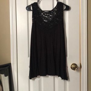 Black cut-out trim top